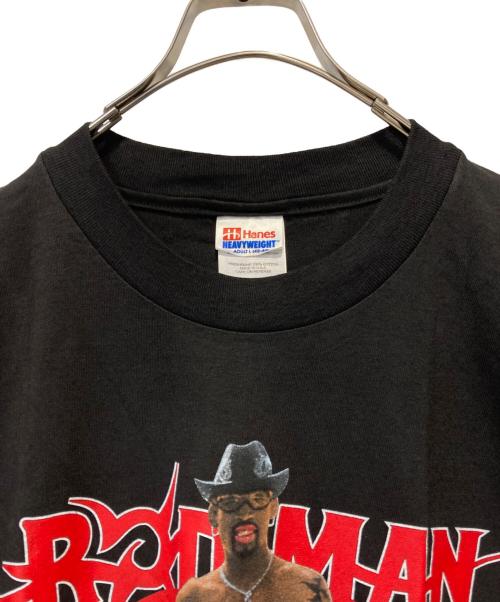 Hanes（ヘインズ）Hanes (ヘインズ) プリントTシャツ ブラック サイズ:Ｌの古着・服飾アイテム