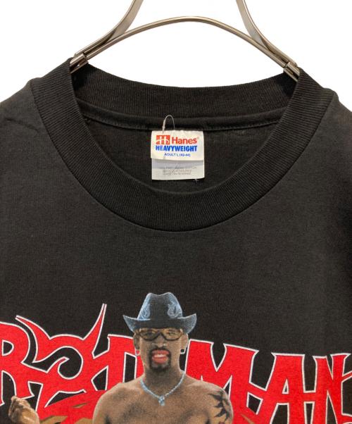 Hanes（ヘインズ）Hanes (ヘインズ) プリントTシャツ ブラック サイズ:Ｌの古着・服飾アイテム