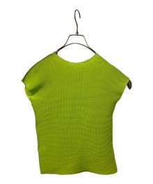 me ISSEY MIYAKE（ミーイッセイ ミヤケ）の古着「カットソー」｜黄緑