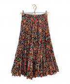 ISABEL MARANT ETOILEイザベルマランエトワール）の古着「総柄スカート」｜ブラック×レッド