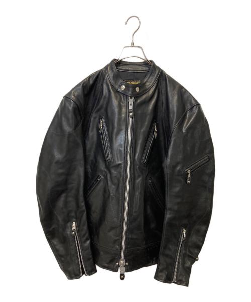 VANSON（バンソン）VANSON (バンソン) レザージャケット ブラック サイズ:Ｌの古着・服飾アイテム