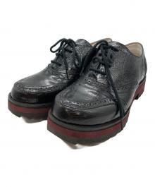 JIL SANDER NAVY（ジルサンダー ネイビー）の古着「ボタニカルレースアップシューズ」｜ブラック