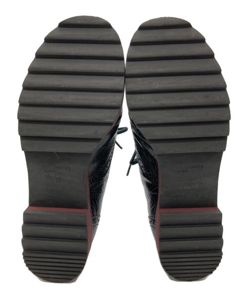 JIL SANDER NAVY（ジルサンダー ネイビー）JIL SANDER NAVY (ジルサンダー ネイビー) ボタニカルレースアップシューズ ブラック サイズ:36の古着・服飾アイテム