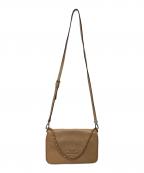 TORY BURCHトリーバーチ）の古着「エナメルショルダーバッグ」｜ベージュ