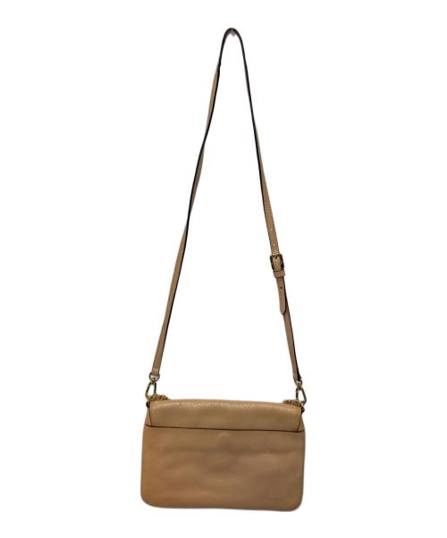 TORY BURCH（トリーバーチ）TORY BURCH (トリーバーチ) エナメルショルダーバッグ ベージュの古着・服飾アイテム