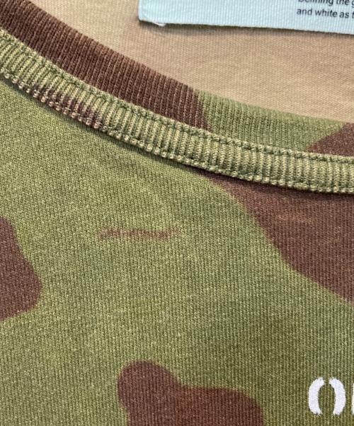 OFFWHITE（オフホワイト）offwhite (オフホワイト) カモフラバックロゴTEE グリーン×ブラウン サイズ:Ｌの古着・服飾アイテム