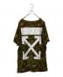 offwhite (オフホワイト) カモフラバックロゴTEE グリーン×ブラウン サイズ:Ｌ：10000円