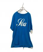 WIND AND SEAウィンダンシー）の古着「ラメプリントTシャツ」｜ブルー