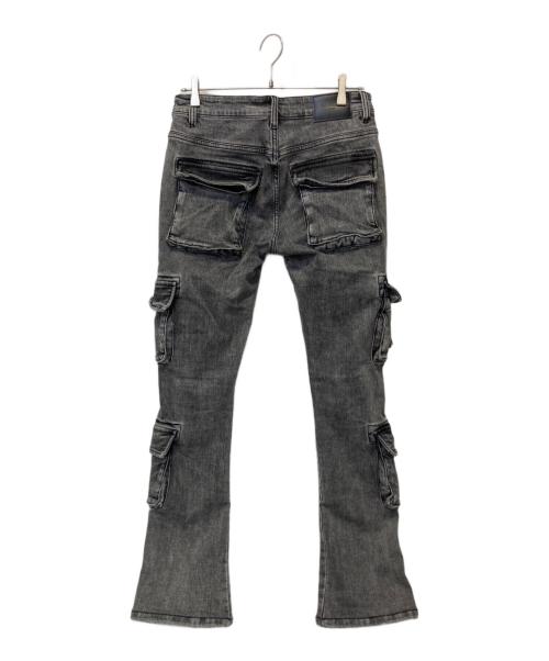 VALABASAS（バラバサス）VALABASAS (バラバサス) マルチポケットデニムカーゴパンツ グレー サイズ:30の古着・服飾アイテム