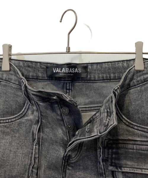 VALABASAS（バラバサス）VALABASAS (バラバサス) マルチポケットデニムカーゴパンツ グレー サイズ:30の古着・服飾アイテム