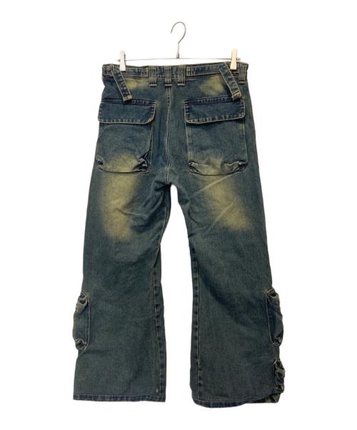 KRAFTWORK（クラフトワーク）KRAFTWORK (クラフトワーク) マルチポケットデニムカーゴパンツ インディゴ サイズ:30の古着・服飾アイテム