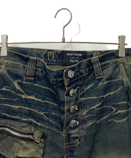 KRAFTWORK（クラフトワーク）KRAFTWORK (クラフトワーク) マルチポケットデニムカーゴパンツ インディゴ サイズ:30の古着・服飾アイテム