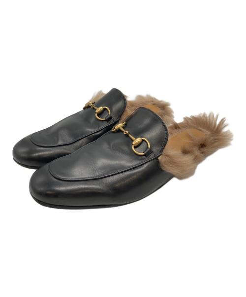 GUCCI（グッチ）GUCCI (グッチ) ファービットローファースリッポン ブラック サイズ:10の古着・服飾アイテム
