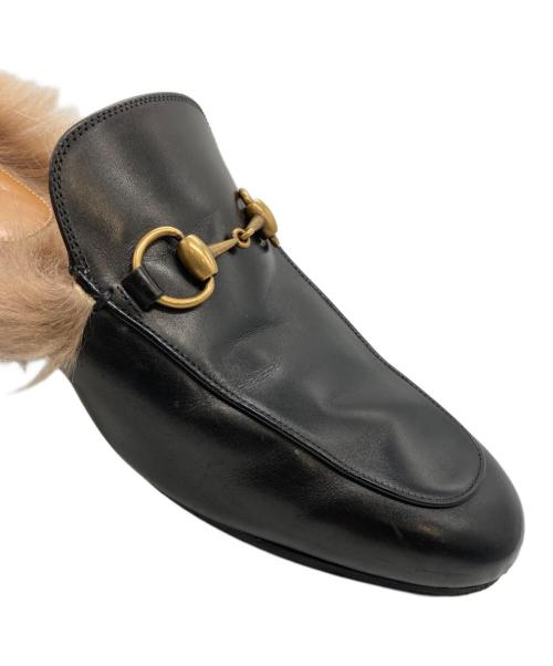 GUCCI（グッチ）GUCCI (グッチ) ファービットローファースリッポン ブラック サイズ:10の古着・服飾アイテム