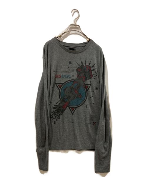 DIESEL（ディーゼル）DIESEL (ディーゼル) カットソー グレー サイズ:Lの古着・服飾アイテム