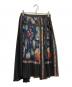 sacai（サカイ）の古着「プリーツ総柄スカート」｜ネイビー