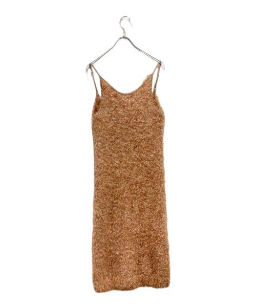 styling/（スタイリング）styling/ (スタイリング) ミックスラメニットキャミワンピース オレンジ サイズ:Fの古着・服飾アイテム