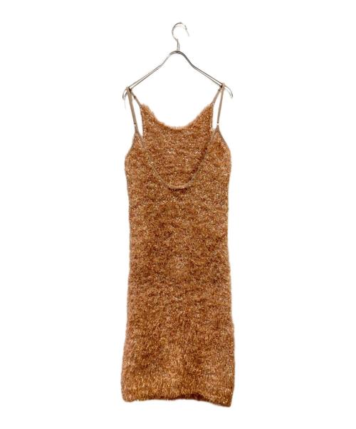 styling/（スタイリング）styling/ (スタイリング) ミックスラメニットキャミワンピース オレンジ サイズ:Fの古着・服飾アイテム
