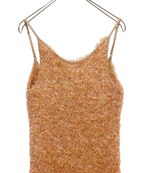 styling/（スタイリング）styling/ (スタイリング) ミックスラメニットキャミワンピース オレンジ サイズ:Fの古着・服飾アイテム
