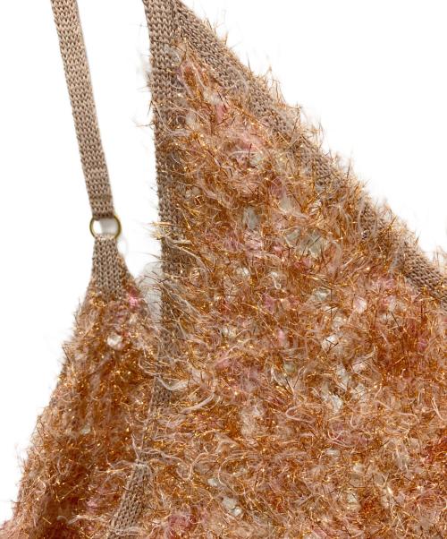 styling/（スタイリング）styling/ (スタイリング) ミックスラメニットキャミワンピース オレンジ サイズ:Fの古着・服飾アイテム