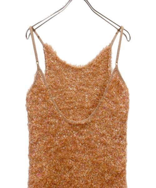 styling/（スタイリング）styling/ (スタイリング) ミックスラメニットキャミワンピース オレンジ サイズ:Fの古着・服飾アイテム