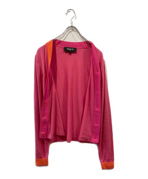 PAULE KA（ポールカ）PAULE KA (ポールカ) シルク混カーディガン ピンク サイズ:Ｍの古着・服飾アイテム