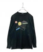 UNDERCOVERアンダーカバー）の古着「22SS パッチ＆刺繍BD天竺LSTEE WORKSHOP2 ロンT」｜ブラック