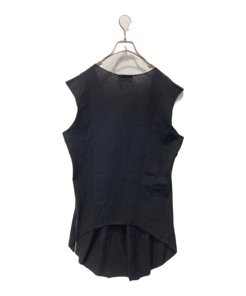 KOZABURO（コウザブロウ）KOZABURO (コウザブロウ) CAP STITCH DRAW EDGE TANK ブラック サイズ:2の古着・服飾アイテム