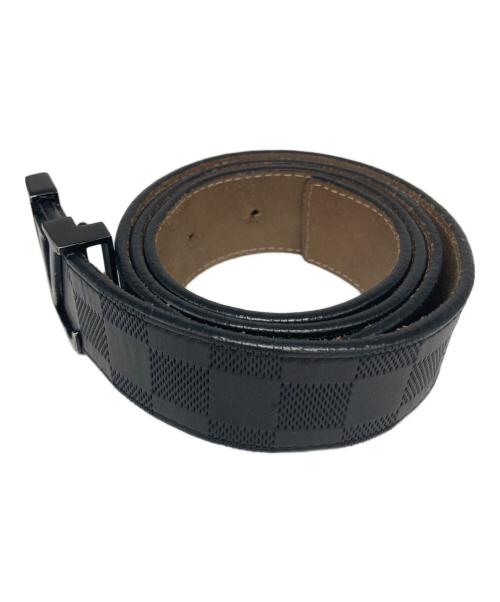 LOUIS VUITTON（ルイ ヴィトン）LOUIS VUITTON (ルイ ヴィトン) ダミエグラフィット サンチュール LVイニシャル ベルト ブラックの古着・服飾アイテム