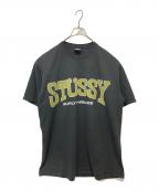 stussyステューシー）の古着「ロゴTシャツ」｜ブラック