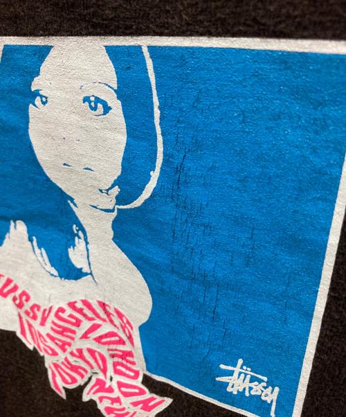 stussy（ステューシー）stussy (ステューシー) ガールプリントＴシャツ ブラック サイズ:Ｌの古着・服飾アイテム
