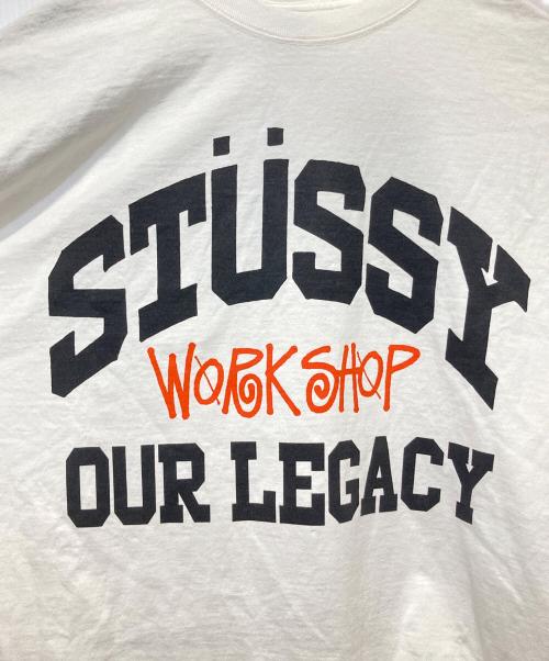 stussy（ステューシー）stussy (ステューシー) OUR LEGACY (アワーレガシー) Ol Collegiate Pig. Dyed Tee ホワイト サイズ:Ｌの古着・服飾アイテム