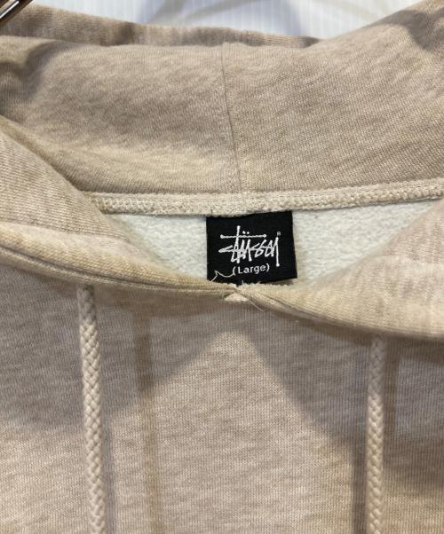 stussy（ステューシー）stussy (ステューシー) ロゴフーディー ベージュ サイズ:Ｌの古着・服飾アイテム