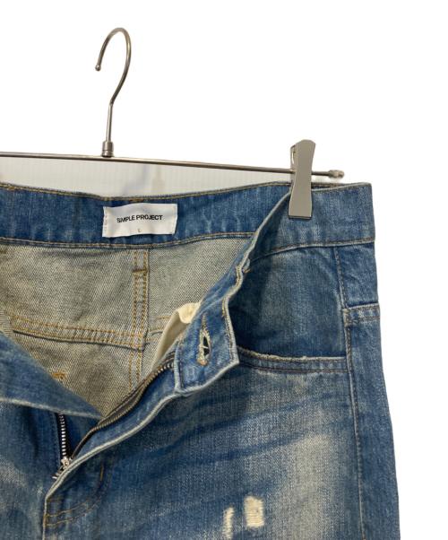 simple project（シンプルプロジェクト）simple project (シンプルプロジェクト) デニムパンツ インディゴ サイズ:Ｌの古着・服飾アイテム