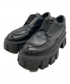 PRADAプラダ）の古着「モノリスレースアップブーツ」｜ブラック