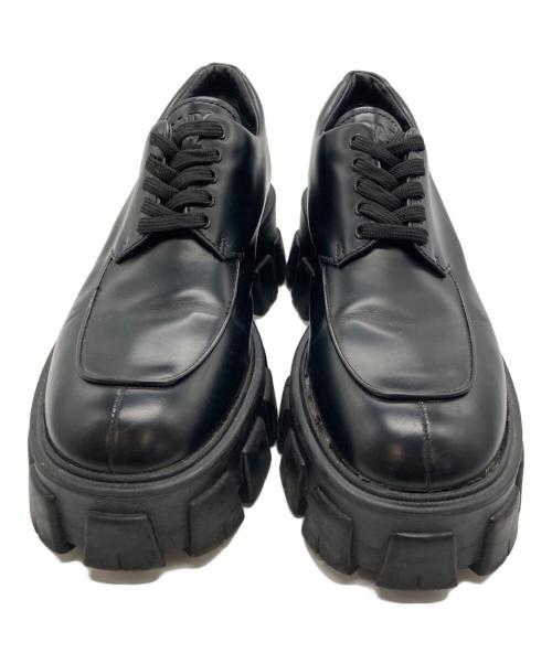 PRADA（プラダ）PRADA (プラダ) モノリスレースアップブーツ ブラック サイズ:38の古着・服飾アイテム