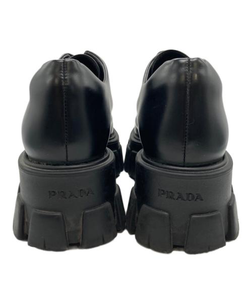 PRADA（プラダ）PRADA (プラダ) モノリスレースアップブーツ ブラック サイズ:38の古着・服飾アイテム