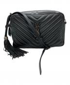 Saint Laurent Parisサンローランパリ）の古着「QUILTED LEATHER CAMERA BAG」｜ブラック