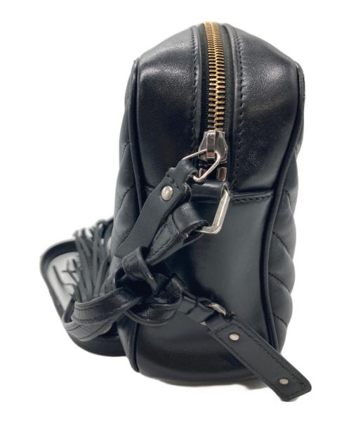 Saint Laurent Paris（サンローランパリ）Saint Laurent Paris (サンローランパリ) QUILTED LEATHER CAMERA BAG ブラックの古着・服飾アイテム