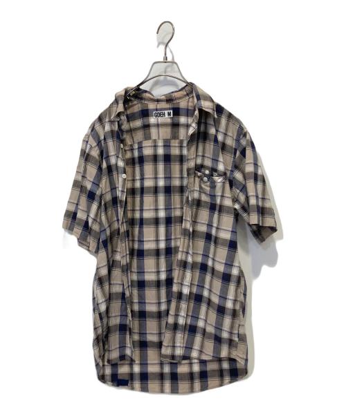 GOODENOUGH（グッドグリーフ）GOODENOUGH (グッドイナフ) チェックシャツ ネイビー×ベージュ サイズ:Mの古着・服飾アイテム
