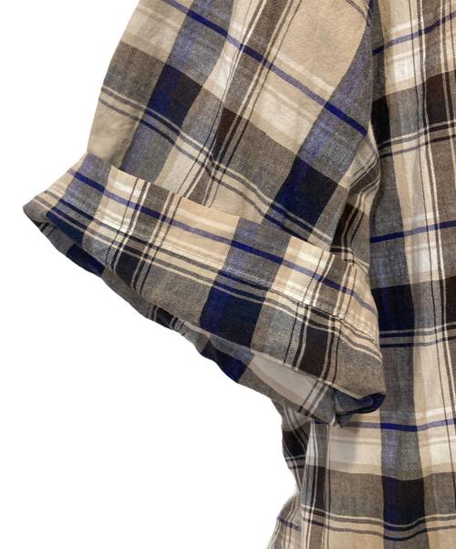 GOODENOUGH（グッドグリーフ）GOODENOUGH (グッドイナフ) チェックシャツ ネイビー×ベージュ サイズ:Mの古着・服飾アイテム