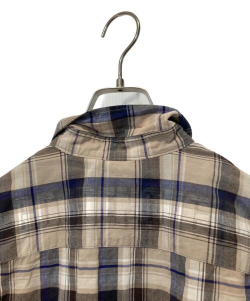 GOODENOUGH（グッドグリーフ）GOODENOUGH (グッドイナフ) チェックシャツ ネイビー×ベージュ サイズ:Mの古着・服飾アイテム