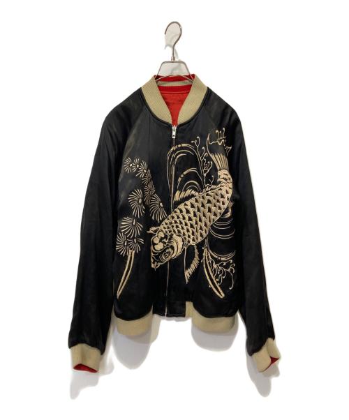 花旅楽団（ハナタビガクダン）花旅楽団 (ハナタビガクダン) スカジャン ブラック サイズ:Mの古着・服飾アイテム