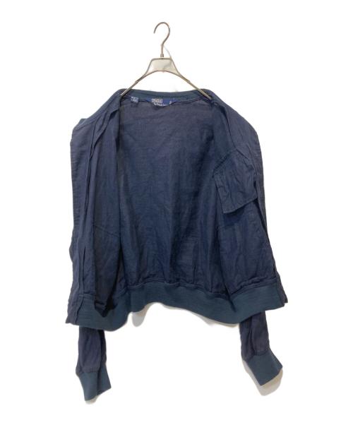 POLO RALPH LAUREN（ポロ・ラルフローレン）POLO RALPH LAUREN (ポロ・ラルフローレン) バルスターリネンジャケット ネイビー サイズ:XLの古着・服飾アイテム