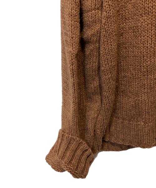 TENDERLOIN（テンダーロイン）TENDERLOIN (テンダーロイン) V NECK COTTON KNIT ブラウン サイズ:Ⅿの古着・服飾アイテム