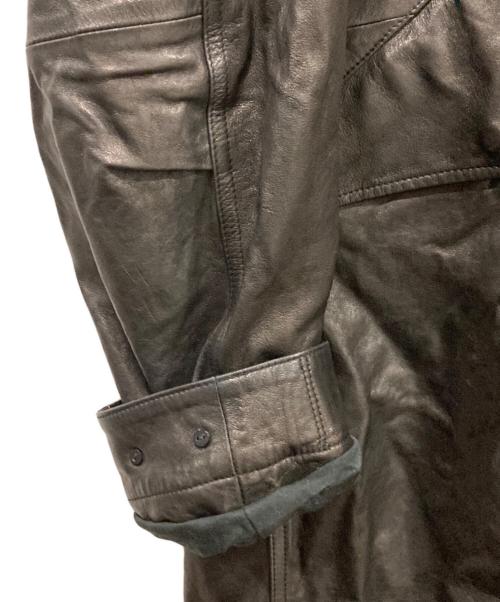 ROYAL KHAKI（ロイヤルカーキ）ROYAL KHAKI (ロイヤルカーキ) レザーコート ブラック サイズ:Mの古着・服飾アイテム