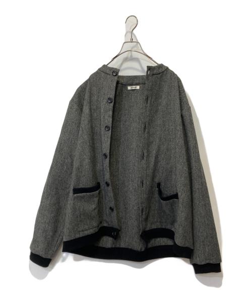 INTERIM（インテリム）INTERIM (インテリム) HYPER BIG LOVAT KIRK TWEED HBT TIROL CREW JACKET グレー サイズ:5の古着・服飾アイテム
