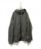 POLIQUANTポリクアント）の古着「ダブルジップフーデッドジャケット」｜グリーン