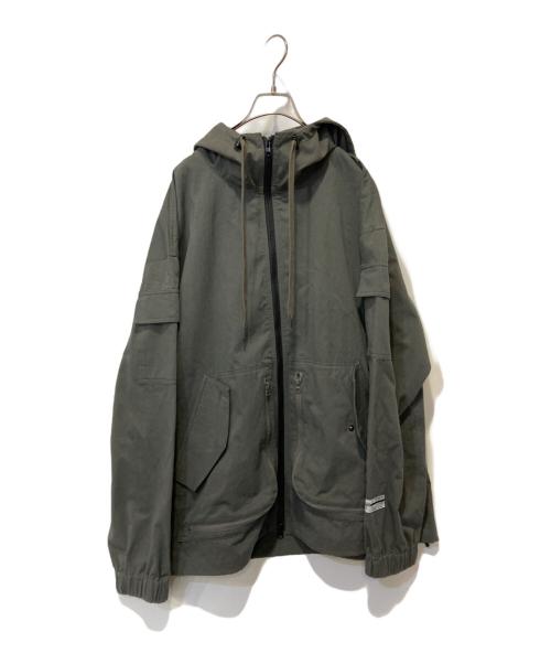 POLIQUANT（ポリクアント）POLIQUANT (ポリクアント) ダブルジップフーデッドジャケット グリーン サイズ:表記無しの古着・服飾アイテム