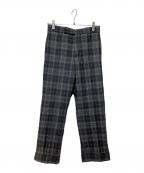 Black Fleece by BROOKS BROTHERSブラックフリース バイ ブルックスブラザーズ）の古着「チェックウールパンツ」｜グレー